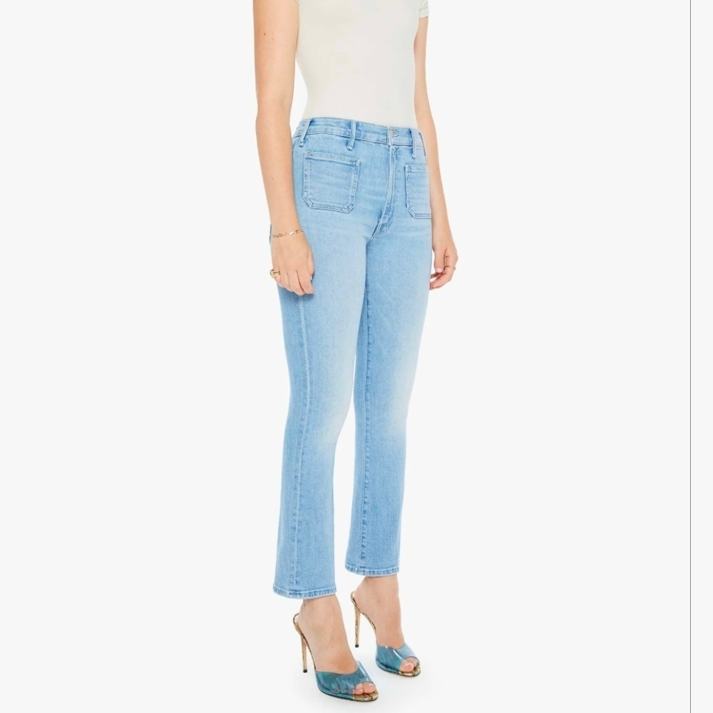 Mother Hustler Patch Pocket Ankle Jeans Size 23 New High Rise Tune In Tune Out